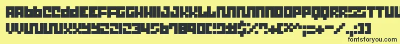 TrickThik Font – Black Fonts on Yellow Background