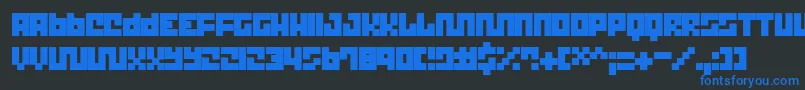 TrickThik Font – Blue Fonts on Black Background