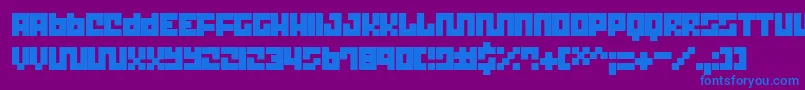フォントTrickThik – 紫色の背景に青い文字