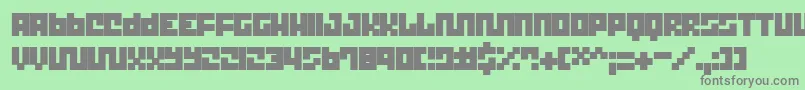 TrickThik Font – Gray Fonts on Green Background