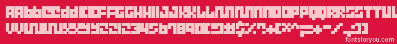 TrickThik Font – Pink Fonts on Red Background