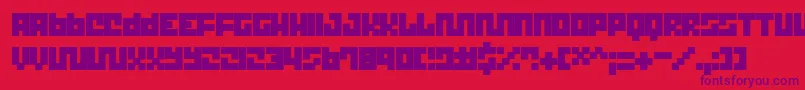 TrickThik Font – Purple Fonts on Red Background