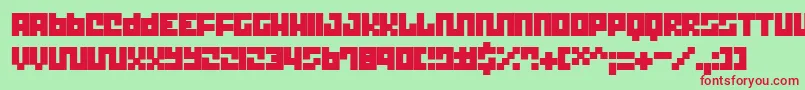 TrickThik Font – Red Fonts on Green Background