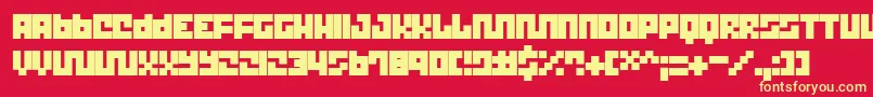 TrickThik Font – Yellow Fonts on Red Background