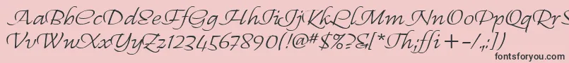 RegalliaItc Font – Black Fonts on Pink Background