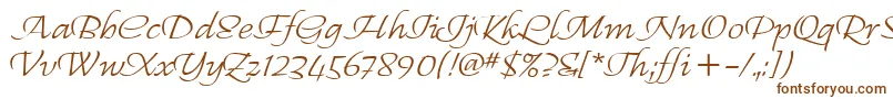 RegalliaItc Font – Brown Fonts on White Background