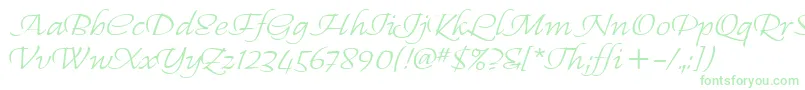 RegalliaItc Font – Green Fonts on White Background