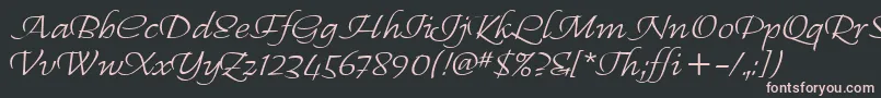 RegalliaItc Font – Pink Fonts on Black Background