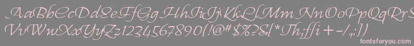 Шрифт RegalliaItc – розовые шрифты на сером фоне