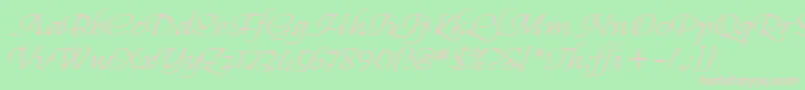 RegalliaItc Font – Pink Fonts on Green Background