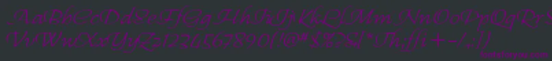 RegalliaItc Font – Purple Fonts on Black Background
