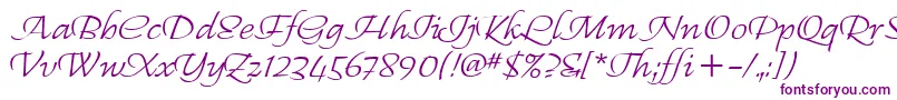 RegalliaItc Font – Purple Fonts on White Background