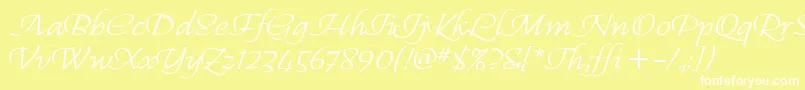 RegalliaItc Font – White Fonts on Yellow Background
