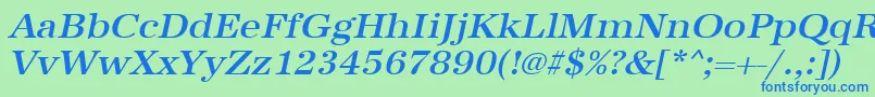 More about UrwantiquatmedwidOblique Font UrwantiquatmedwidOblique Font – Blue Fonts on Green Background