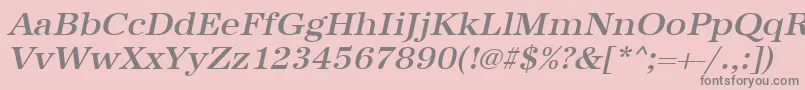 UrwantiquatmedwidOblique Font – Gray Fonts on Pink Background