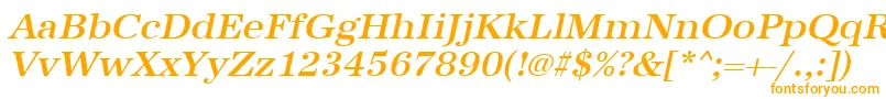 UrwantiquatmedwidOblique Font – Orange Fonts on White Background