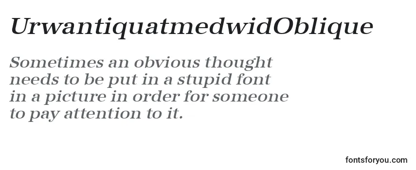 UrwantiquatmedwidOblique Font