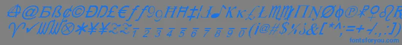 Xcryptv2i Font – Blue Fonts on Gray Background