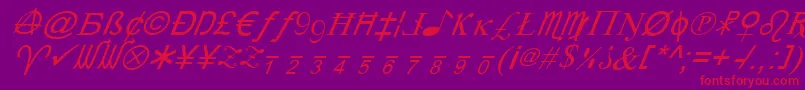 Xcryptv2i Font – Red Fonts on Purple Background