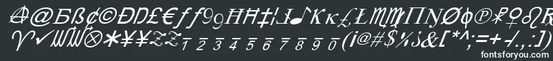 Шрифт Xcryptv2i – белые шрифты