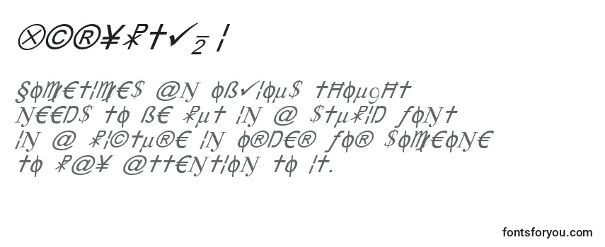 Xcryptv2i Font