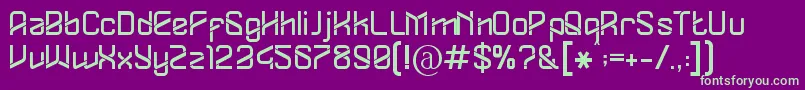 フォントDylovastuff – 紫の背景に緑のフォント
