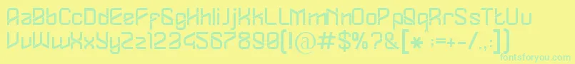 Dylovastuff Font – Green Fonts on Yellow Background