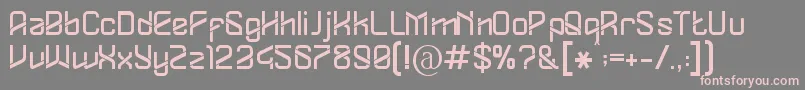 フォントDylovastuff – 灰色の背景にピンクのフォント