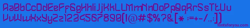 Dylovastuff Font – Purple Fonts on Blue Background