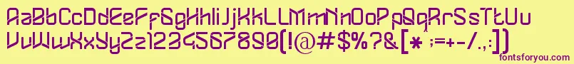 Шрифт Dylovastuff – фиолетовые шрифты на жёлтом фоне