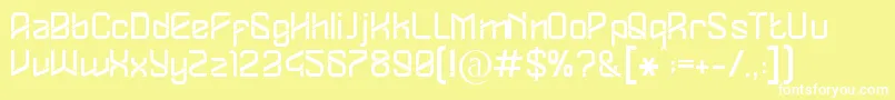 Dylovastuff-fontti – valkoiset fontit keltaisella taustalla