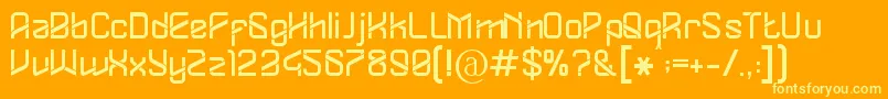 フォントDylovastuff – オレンジの背景に黄色の文字