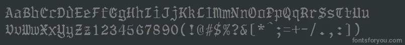 ObadiahRegular Font – Gray Fonts on Black Background