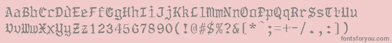 ObadiahRegular-Schriftart – Graue Schriften auf rosa Hintergrund