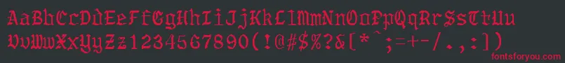 ObadiahRegular Font – Red Fonts on Black Background