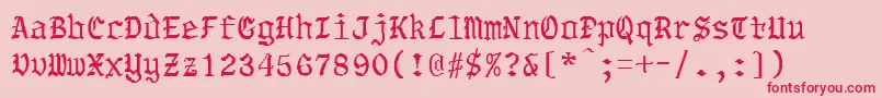 ObadiahRegular Font – Red Fonts on Pink Background