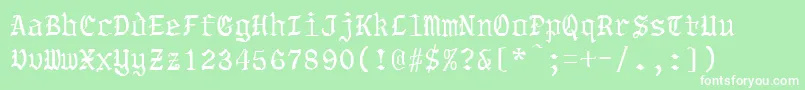 ObadiahRegular Font – White Fonts on Green Background