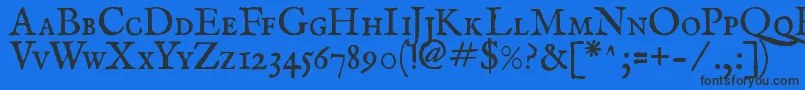 ImFellEnglishRomanSc Font – Black Fonts on Blue Background