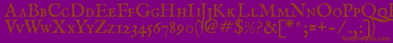 ImFellEnglishRomanSc Font – Brown Fonts on Purple Background