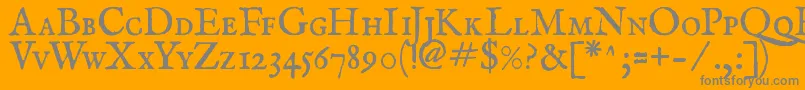 ImFellEnglishRomanSc Font – Gray Fonts on Orange Background