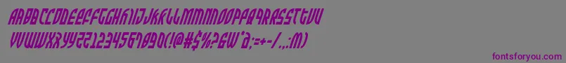 Zoneridercondital Font – Purple Fonts on Gray Background