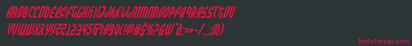 Zoneridercondital Font – Red Fonts on Black Background