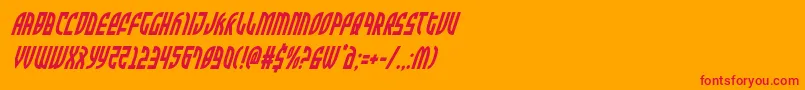 フォントZoneridercondital – オレンジの背景に赤い文字