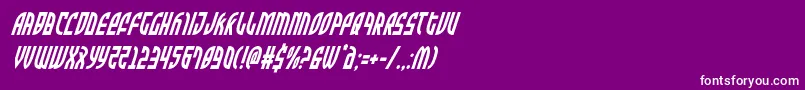 Zoneridercondital Font – White Fonts on Purple Background