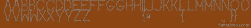 Kaori Font – Gray Fonts on Brown Background