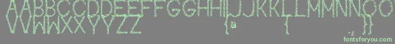 Kaori Font – Green Fonts on Gray Background