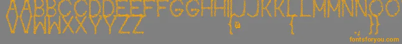 Kaori Font – Orange Fonts on Gray Background