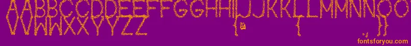 Kaori Font – Orange Fonts on Purple Background