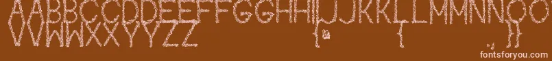Kaori Font – Pink Fonts on Brown Background