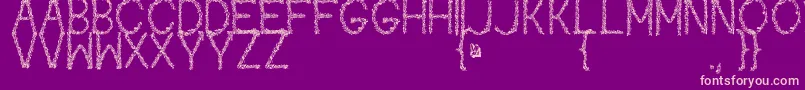 Kaori Font – Pink Fonts on Purple Background